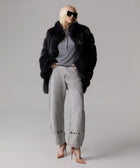 ECOPELLICCIA OVERSIZE GRIGIO ANTARCITE CON TASCHE