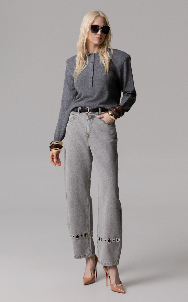 MAGLIA STILE POLO IN LANA CONSPALLINE