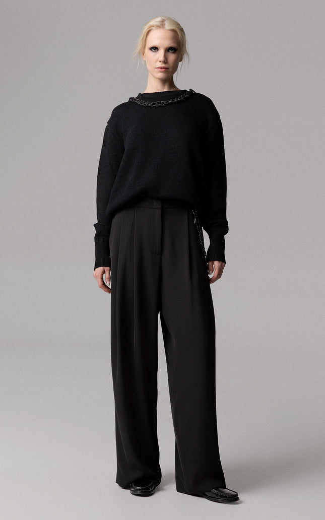 PANTALONE ANDRE' SARTORIALE CON TRECCIA CHARME