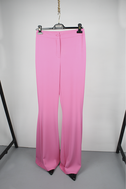 ELEGANT FLARED TROUSERS IN FUCHSIA TECHNICAL FABRIC