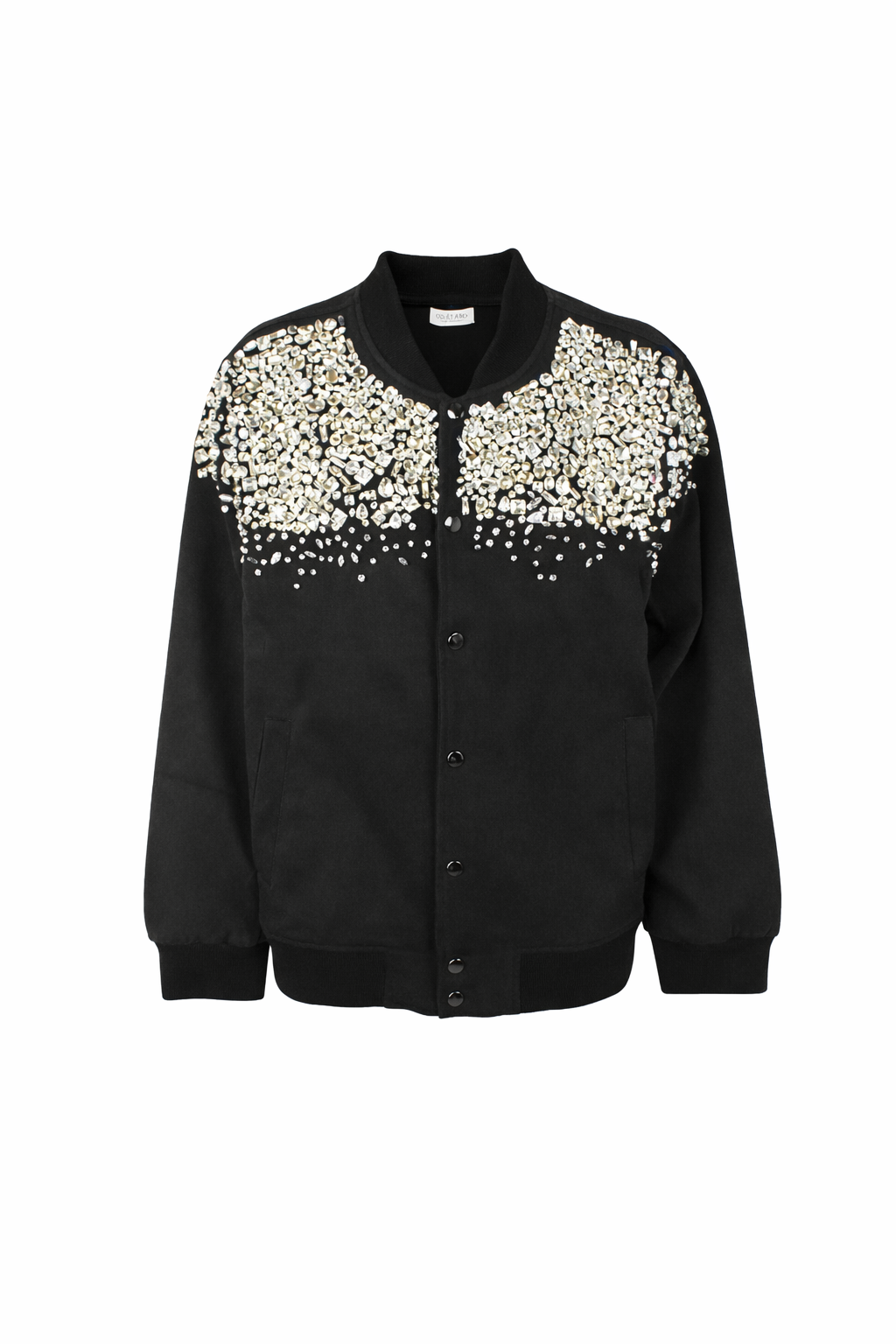 BOMBER PREZIOSO CON CRISTALLI RICAMATI A MANO