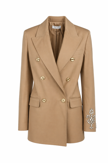 LAURENT DOUBLE-BREASTED TAILORED BLAZER