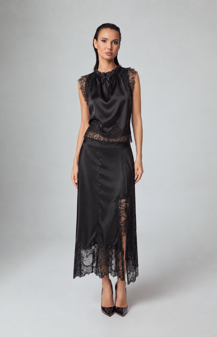 COORDINATO TOP E GONNA IN PIZZO
