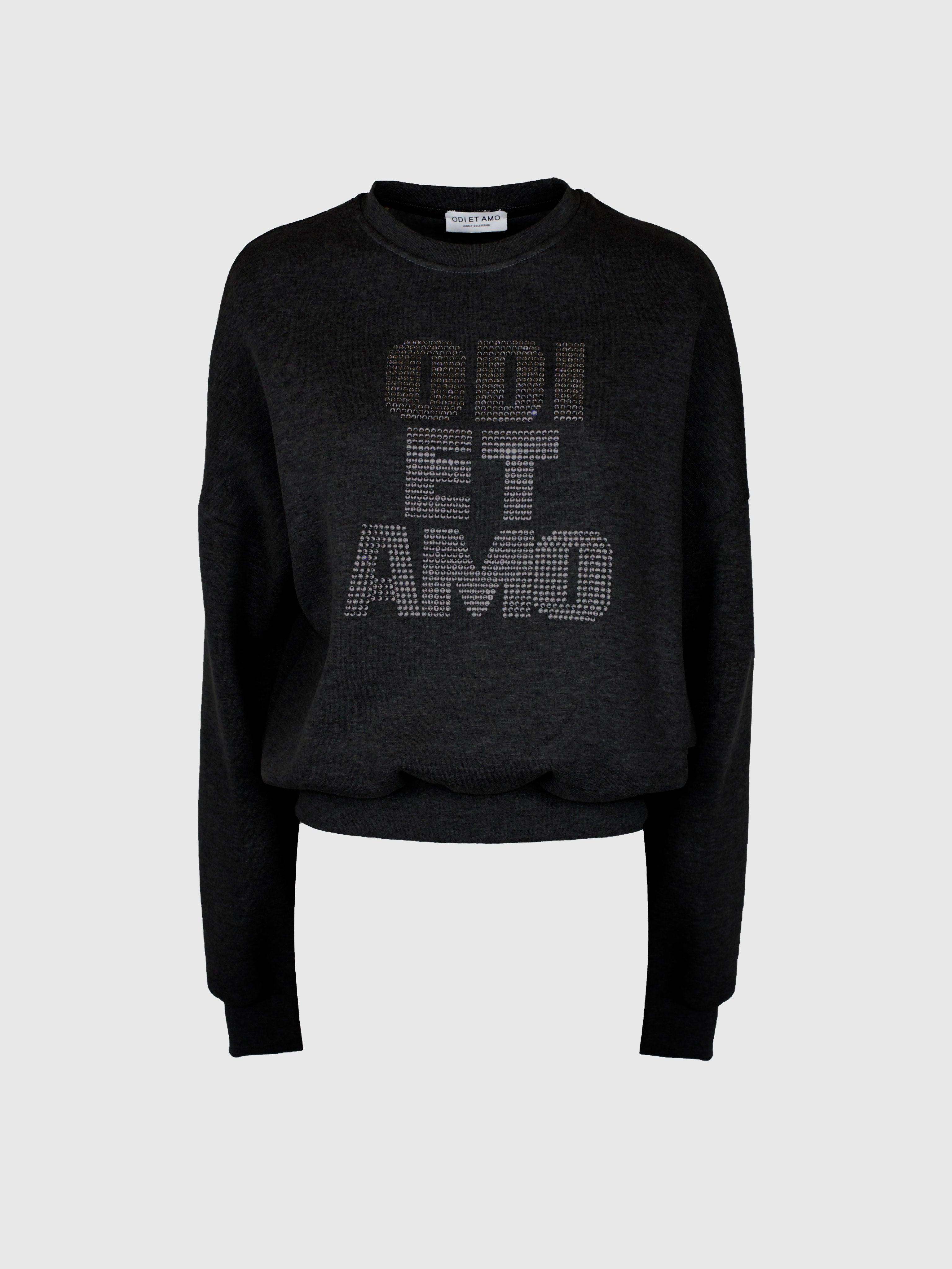 FELPA APPL. STRASS "ODI ET AMO"