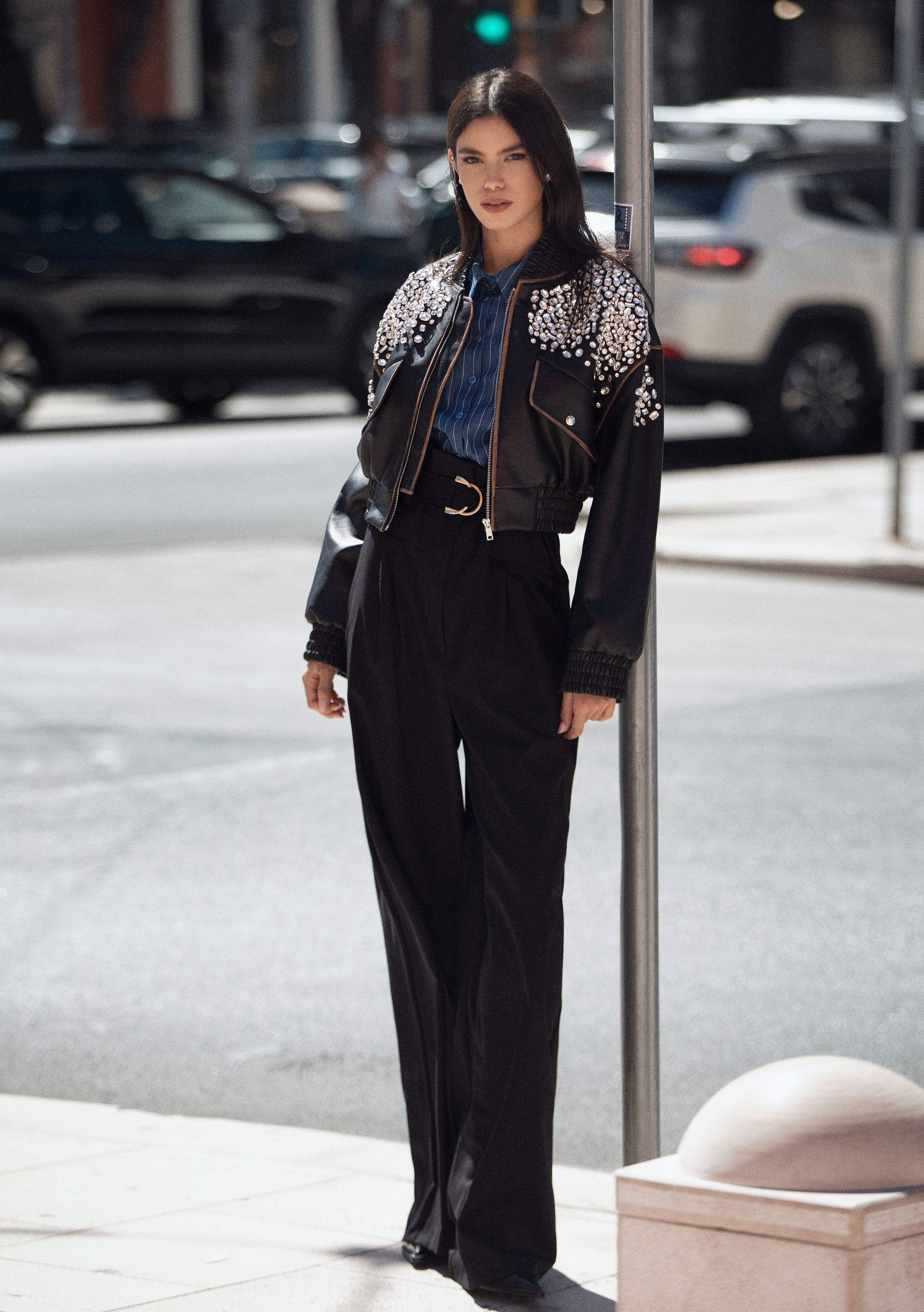 WIDE LEG CORSET PANTS