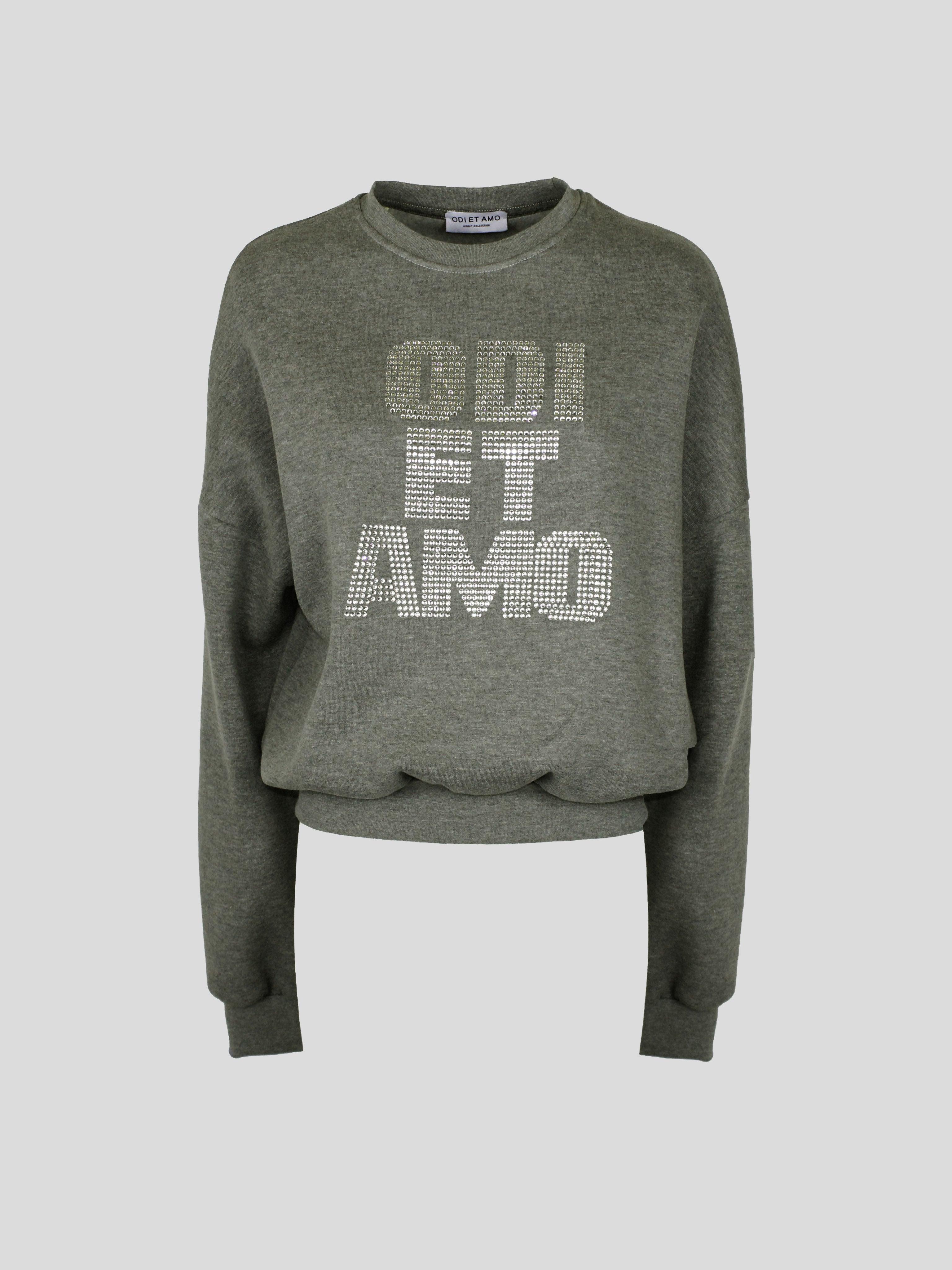 FELPA APPL. STRASS "ODI ET AMO"