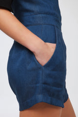 Short corsetto denim