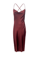 SILK MIDI DRESS