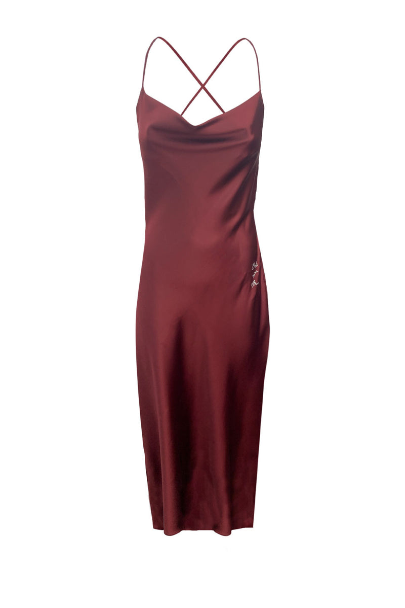 SILK MIDI DRESS