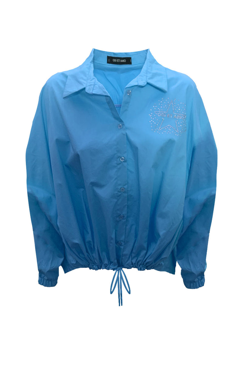 CAMICIA OVERSIZE STRASS