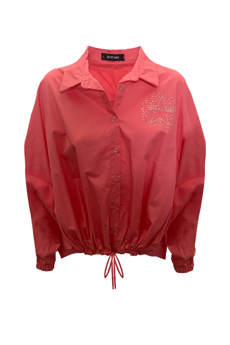 CAMICIA OVERSIZE STRASS