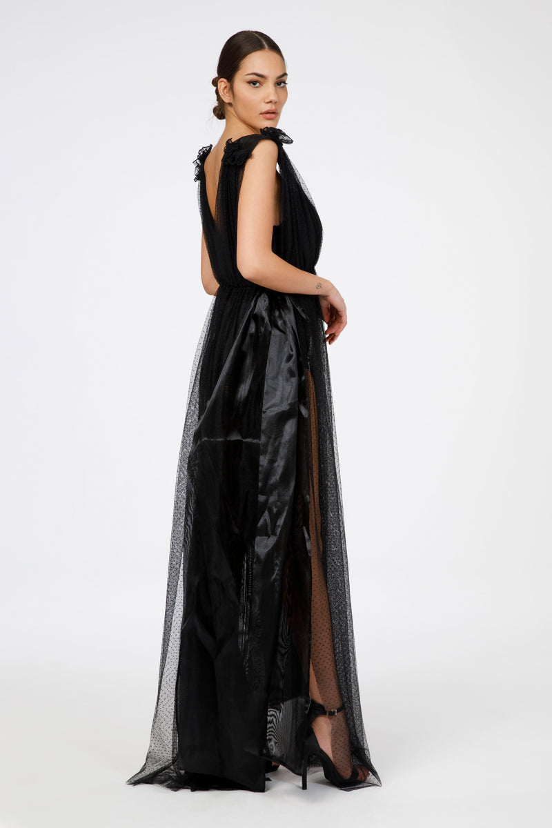 Abito body fiocchi organza