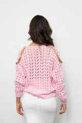 MAGLIONE TRAFORATO CON CATENE