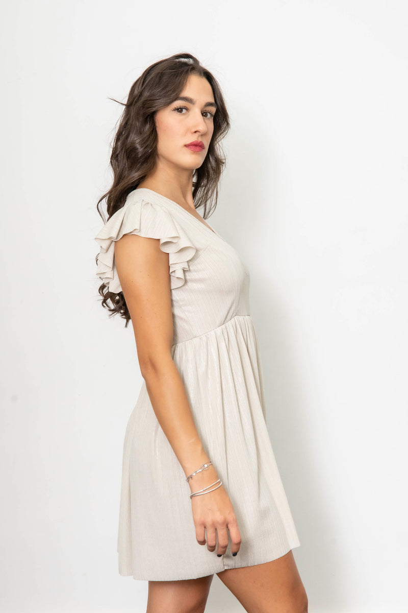 Dress with rouches and strass