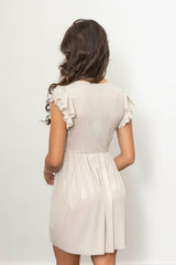 Dress with rouches and strass